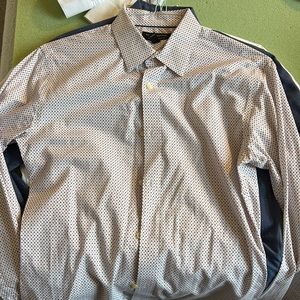 Banana Republic fitted shirt with ttwo color dots